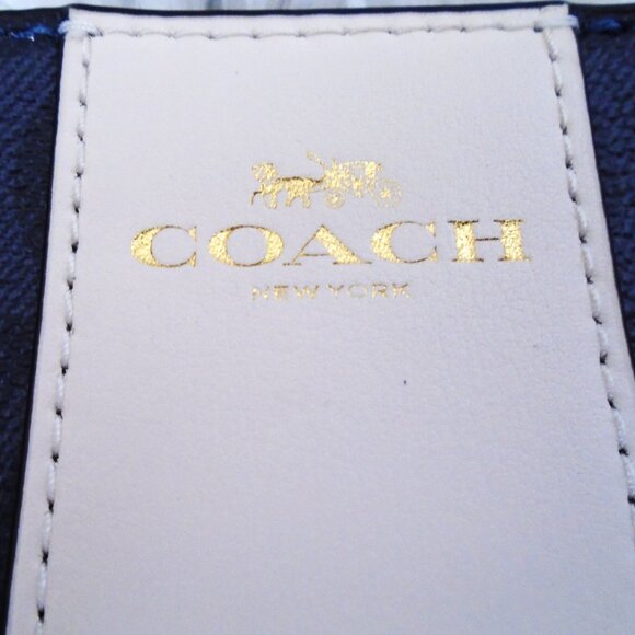 Coach Denim Corner Zip Wristlet Women Ladies - Picture 8 of 9